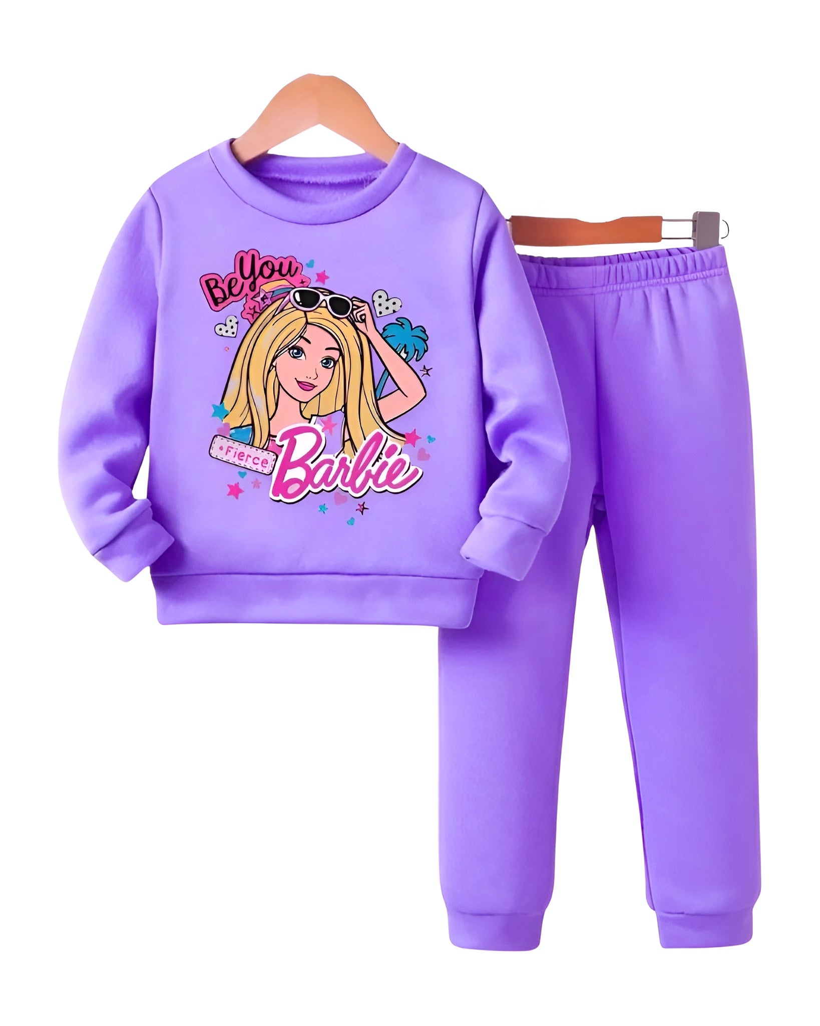 Image of PURPLE BARBIE FLEECE TRACKSUIT